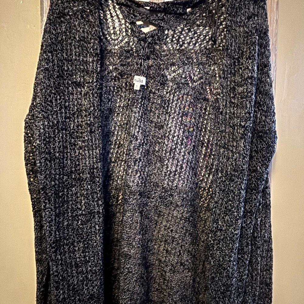 Mudd Charcoal Knit Cardigan